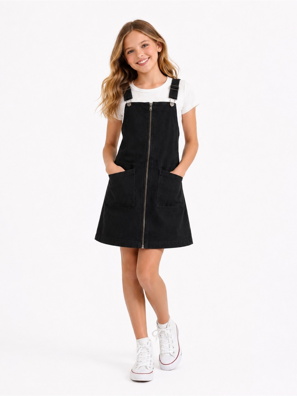 art class Black Kids Overall Dress